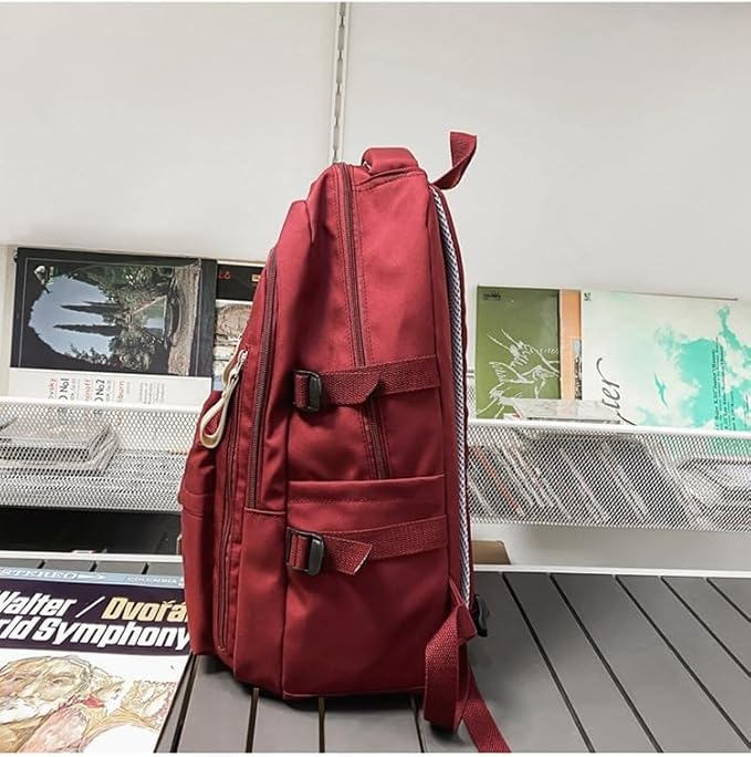 Aesthetic Large Capacity Cute Backpack (RED) - Image 3