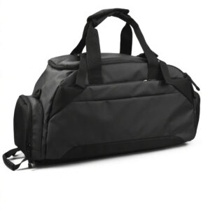 Duffel bag with shoe chamber